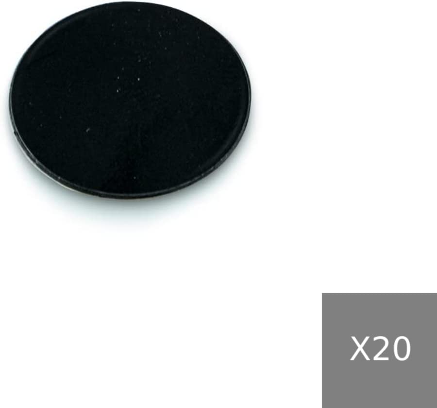 Round Stickers for Holes Furniture, Floors, Cabinets, Desk - Coloured Screws Covers - Pack of 20 - Black, White, 20 Pezzi - Image 2