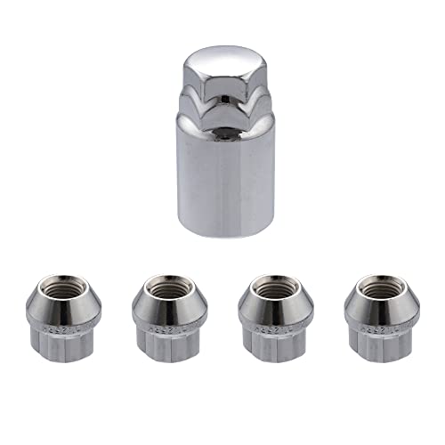 Image of ACROPIX M12x1.25 Car Wheel Lock Lug Nuts Set Anti Theft Lug Nut Screw Fit for Subaru Legacy - Pack of 5 Silver Tone