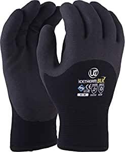 UCi 1X Pair Icetherm Blk Insulated Thermal HPT Coated Cold Winter Freezer Work Gloves (8/M)