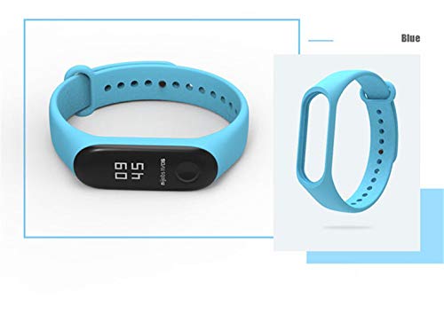 Image of WOW IMAGINE Premium Matte Silicon Wrist Band Replacement For Xiaomi MI Band 3 - Misty Blue