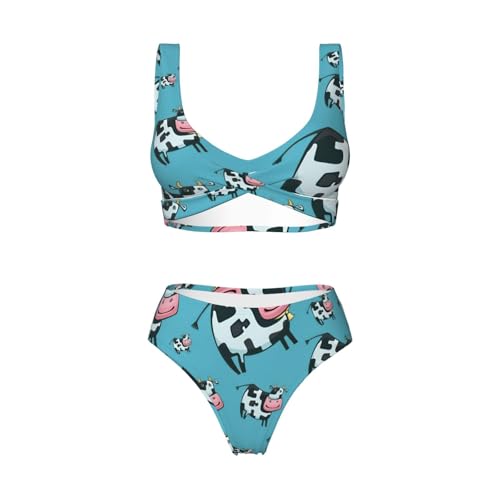 Bikini deux pièces imprimé vache pour sublimer votre silhouette sans complexe cet été - 5