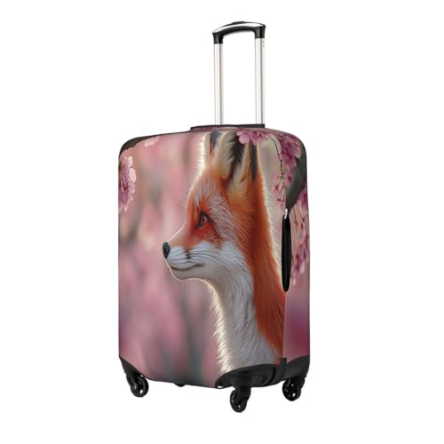The Fox of Spring Durable Luggage Cover Suitcase Protector Anti-Scratch Luggage Cover Fits 18-32inch Luggage, Black, L2