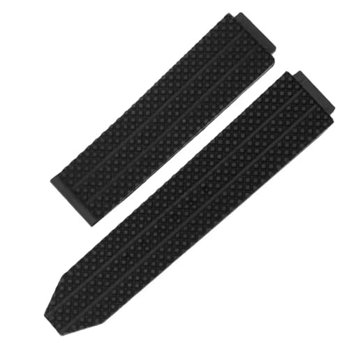 Bracelet de montre compatible Big Bang silicone 25x19mm caoutchouc homme noir