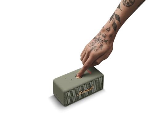Image of Marshall Emberton III Compact Portable Bluetooth Speaker with 32+ Hours of Playtime, (360 Sound), Dust & Waterproof (IP67) - Sage.