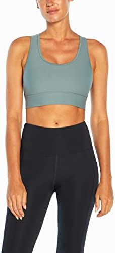 Jessica Simpson Sportswear Women's Standard Mackenzie High Impact Sport Bra, Trooper, Large