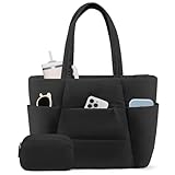 LOVEVOOK Tote Bag for Women,Large Puffer Work tote bag for 15.6In Laptop Teacher Nurse,Lightweight Shoudler Bag for Travel,Daily