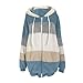 Itsame Sherpa Jackets For Women Fuzzy Fleece Teddy Coat Color Block Faux Shearling Cardigan Warm Hooded Zip Up Outwear jackets for women fashion Light Blue XL