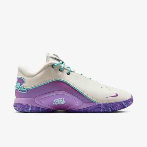 Lebron XXII “Mogul” Basketball Shoes (HV8454-001, Soft Pearl/Vivid Purple/Court Purple/Hyper Turquoise) Size 7.53