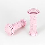 P4B | Fahrradgriffe Kinder in Rosa | Rutschfester Kindergriff | Für 22 mm Durchmesser | Lenkergriff mit seitlichem Aufprallschutz | schadstofffrei