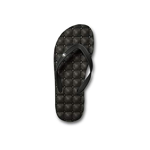 Image of Volcom Men's Recliner Sandals - Water-Friendly Flip Flops with Recliner Comfort Foam Footbed, Black Combo, 10
