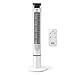 BLACK+DECKER BXEFT49E Ventilatore a Torre Digitale Oscillante, con Telecomando, Altezza 109 cm, Silenzioso 3 Velocità 3 Modi Timer 12h Temperatura Ambiente Potente, Bianco