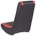 Factory Direct Partners Soft Youth Floor Video Rocker - Cushioned Ground Chair for Kids, Teens - Great for Reading, Gaming, TV, Alternative Seating, in-Home, Rec Room, Classroom - Black/Red