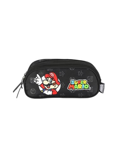 Estojo Triplo Super Mario Preto ET47573MO 2025 Luxcel