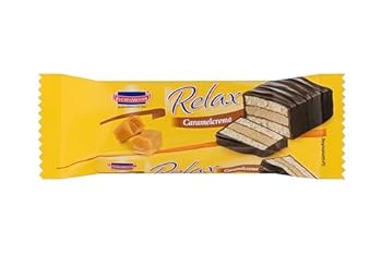 KuchenMeister Relax Caramelcreme Kuchen Riegel 32g Luftiger Bisquitteig Zarte Karamellcremefüllung Knackige Vollmilchsch