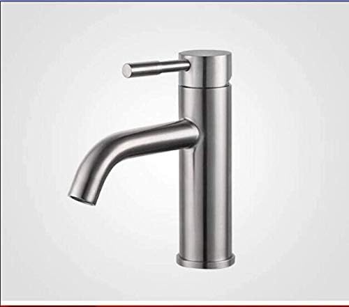 Mitigeur lavabo eau chaude et froide avec finition satinée anti-trace en inox