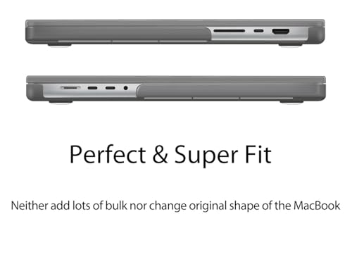 Funda MacBook Pro 14 M4 M3 M2 M1 carcasa rígida mate con protector pantalla gris 5