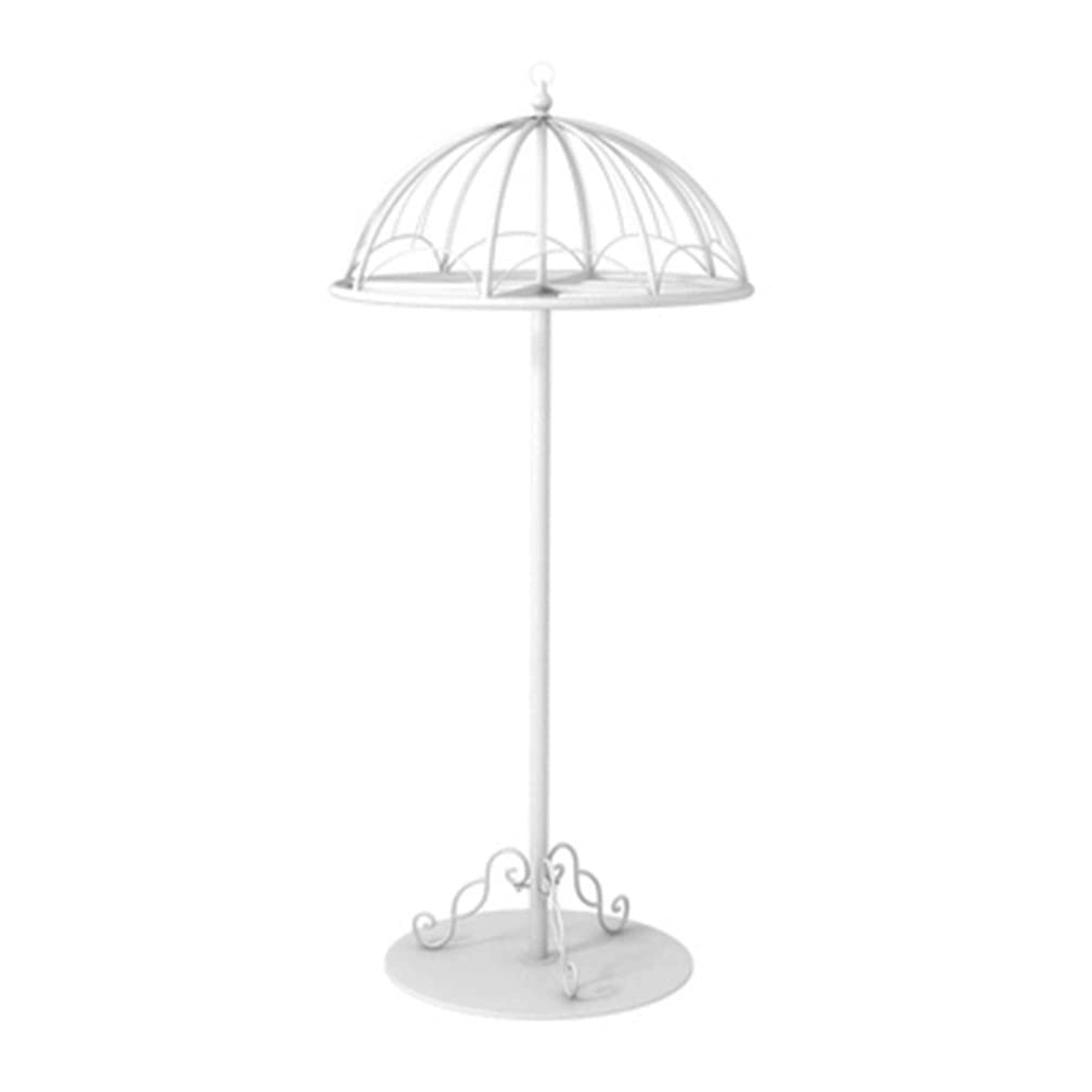 YNBSHGAA Umbrella-shaped Display Rack for Children's Clothing Stores, 360° Rotating Metal Hanger, Large Capacity 70-90cm,5-White-80cm