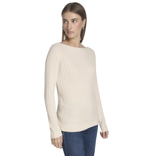 Nautica Women's Long Sleeve Cable Boatneck Sweater3