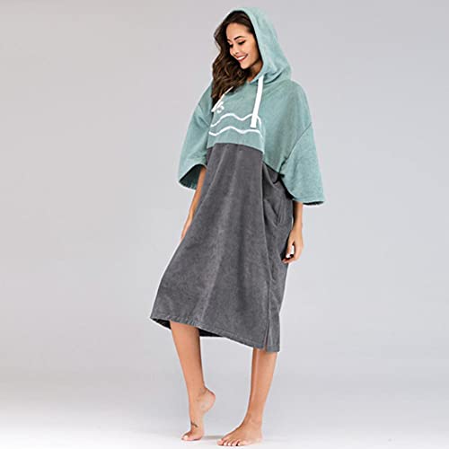 Poncho peignoir de plage pour le kayak et la plongée en tissu éponge absorbant
