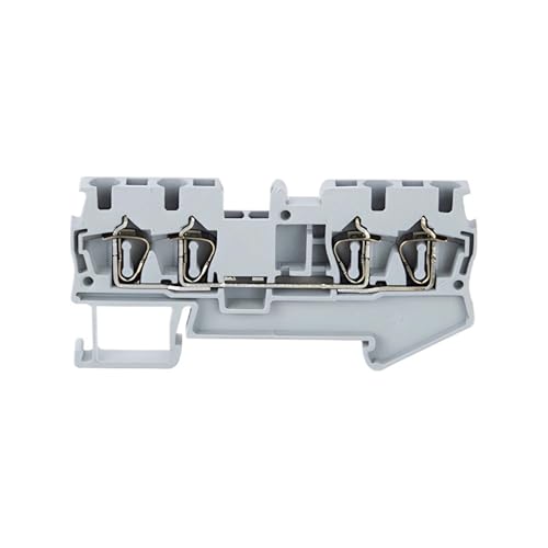ST-2.5-Quattro 90Pcs Wire Connectors Pull Type 4 Conductors Spring Wiring Din Rail Terminal Block Connector(Gray)