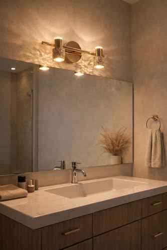 Image of blissbells Crystal Wall Light, LED Decorative Sconce (2 Rose Gold Spot Light)