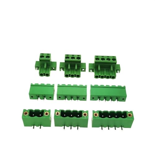 Conector de bloque de terminales de tornillo para PCB, paso de 5,08mm, 2EDGKM hembra 3P, 30 piezas