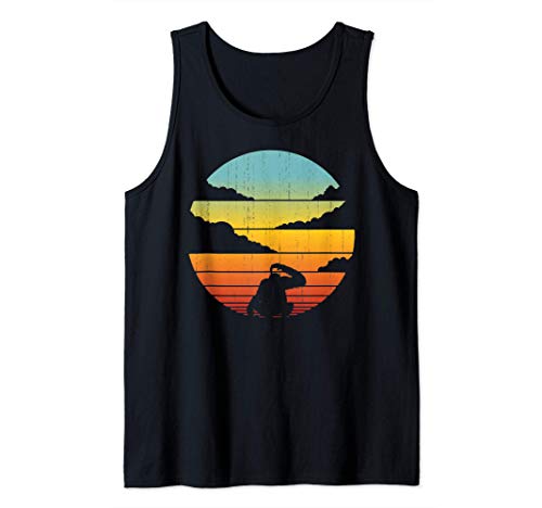 Orangutan Retro Vintage 60s 70s Men Women Gifts Animal Lover Camiseta sin Mangas