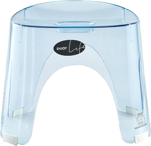 風呂椅子 お風呂 耐荷重150kg バスチェア クリア 椅子 高さ25cm 風呂いす お風呂 椅子 高め 風呂イス バススツール イス (ブルー)