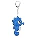 Porte-clés unisexe en forme d'hippocampe avec lumière LED pour sac ou voiture, bleu (Bleu) - cuiyoush-09239