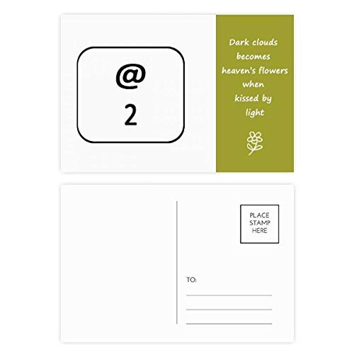 Cartes postales avec symbole du clavier et cartes de remerciement x22