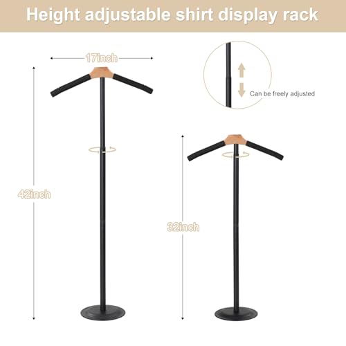 Shirt Display Stand,32-42 Inch Adjustable Height Mannequin Torso with stand,More Stable Mannequin Stand,Portable clothing mannequin For Tshirt Display Stand For Vendors,Retail Clothing Rack
