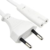 COMPATIBILITÉ UNIVERSELLE - Connecteur européen 2 broches vers fiche C7 figure 8, idéal pour alimenter lecteurs CD portables, équipements audio/vidéo, blocs d'alimentation d'ordinateurs portables et autres appareils basse consommation