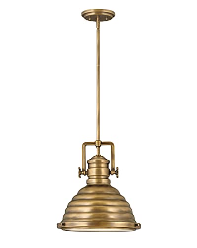 Hinkley Keating Collection One Light Pendant, Heritage Brass
