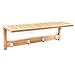 Price comparison product image Relaxdays Wall-Mount Towel Rack, Size: 18 x 50 x 16 cm, w/ 4 Hooks, Bamboo, Natural Brown