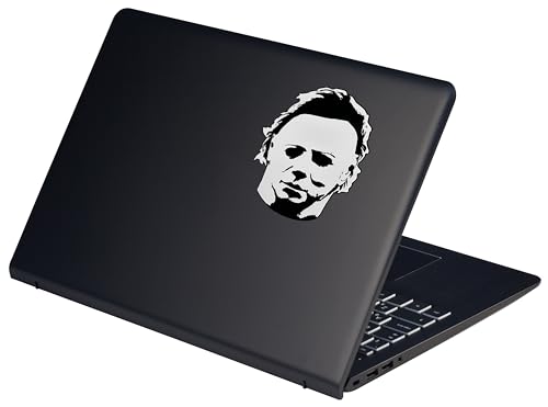Image of Elektroplate Michael Myers Mask Dynamic Car Decal 4.5 inch | Officially Licensed Halloween, Weatherproof Automotive Grade Horror Movie Vinyl Sticker for Water Bottle, Laptop & More