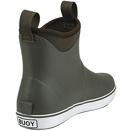 Image of Buoy Boots Men's Waterproof Rubber Fishing & Deck Boots, Ankle Rain Boots