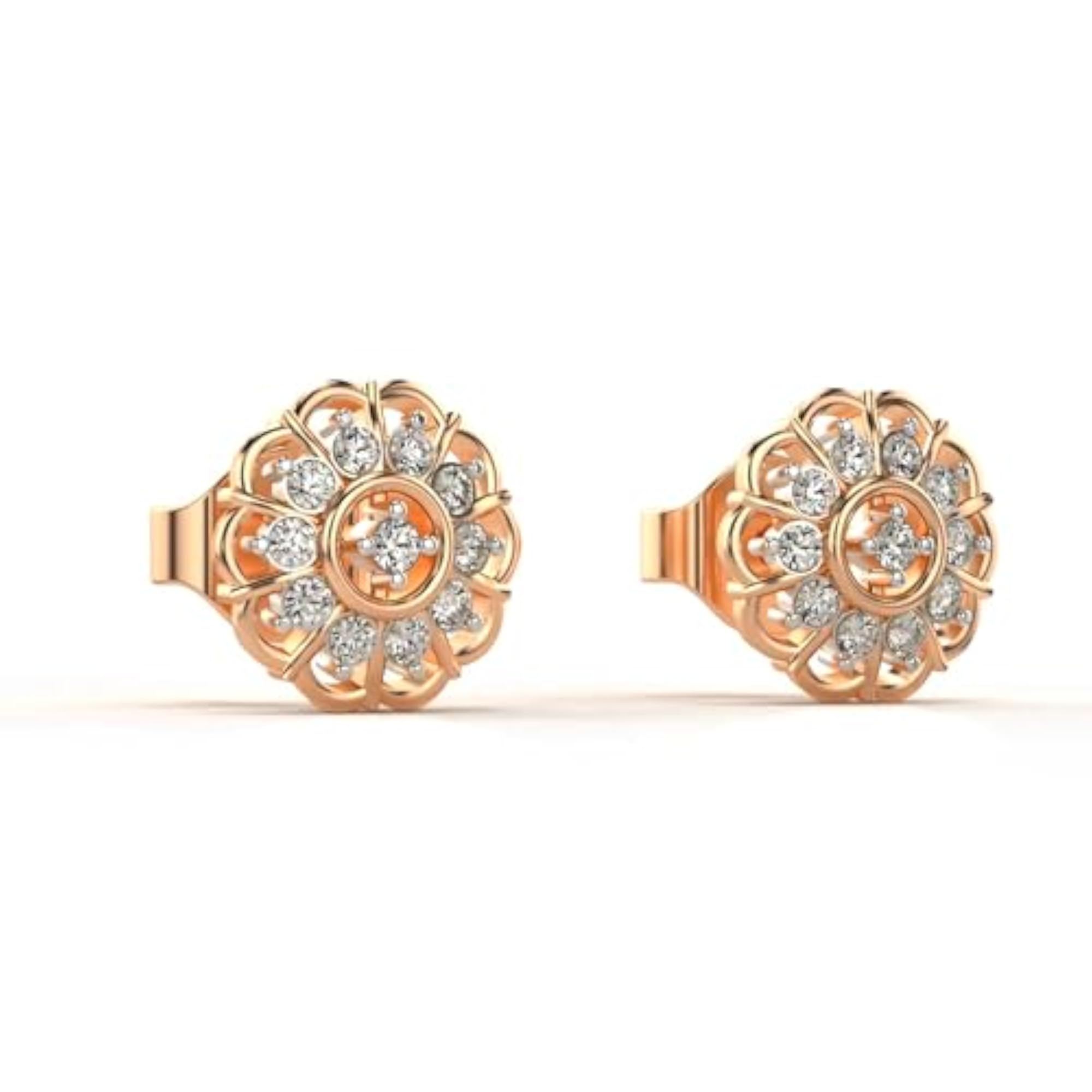 Women's Sterling Silver & Lab Grown Diamond Earring, Stylish & Elegant