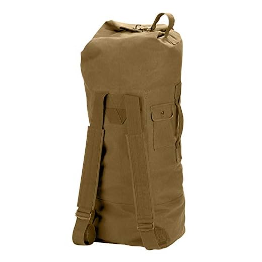 Rothco G.I. Style Canvas Double Strap Duffle Bag, Coyote Brown