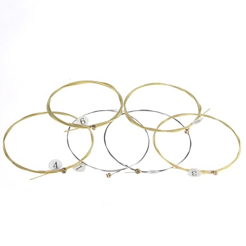 Conjunto de cuerdas de guitarra acústica - Pack | Cadenas de repuesto de acero para guitarras populares | Diseño duradero y de sonido | Principiante -briendly | Piezas de guitarra acústica Conjuntos