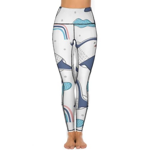 Legging femmes drôle de pingouin à taille haute pour le yoga et fitness en taille S