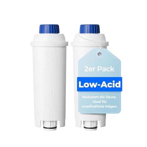 Waterdrop Low-Acid Filterkartuschen für Kaffeemaschine, Ersatz für De'Longhi® Wasserfilter DLSC002, Kompatibel mit De'Longhi® Magnifica® S, Elett