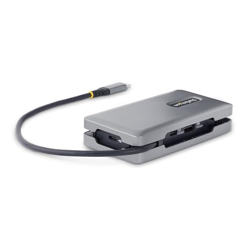 Image of StarTech.com USB-C Docking Station for MacBook Pro M1 M2 M3 M4 and Windows, 4K 60Hz HDMI or DP Video, USB 10Gbps Hub, 100W Laptop Charging, GbE, 1ft /30cm Cable