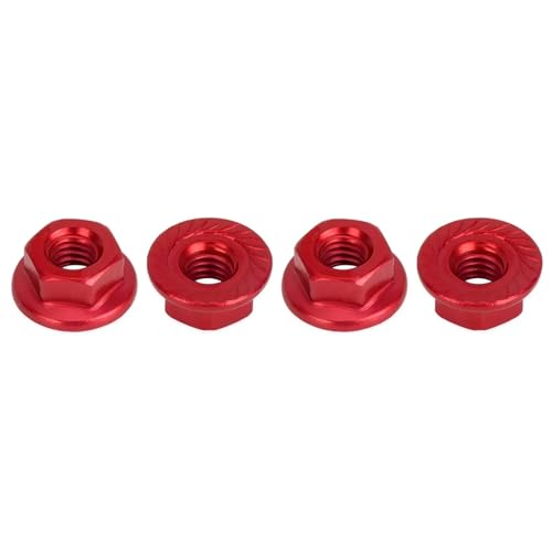 RC�J�[���i For TRX4 For SCX10 For Scania Drift M4 Flange 1/10 1/14�A���~�z�C�[�����b�N�i�b�g�}���`�J���[ 4/8 �� RC �J�[�g���b�N�N���[���[���j�o�[�T��(Red,4pcs)