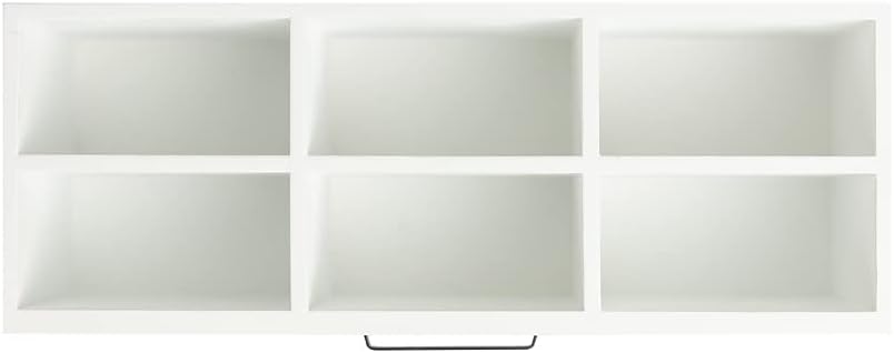 Blu Monaco 6 Compartments White Wooden Pen Organizer – Pencil Holder for desk - Office Supply Organizer for Art or Marker – Stationary Organizer : Office Products