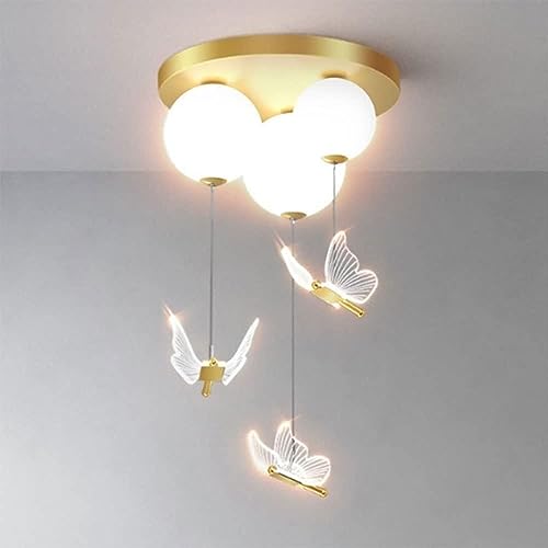 Plafonnier LED papillon à 3 lumières variables, luminaire salon couloir entrée