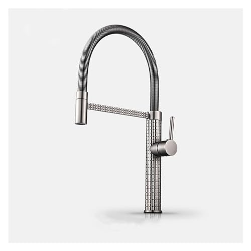 Robinet d'évier de cuisine avec jet télescopique rotatif toutes directions
