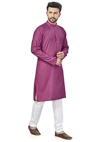 Image of BE ACTIVE Linen Blend Solid Pattern Trendy Comfortable Stylish Full Sleeve Kurta Men's Ethnic Wear