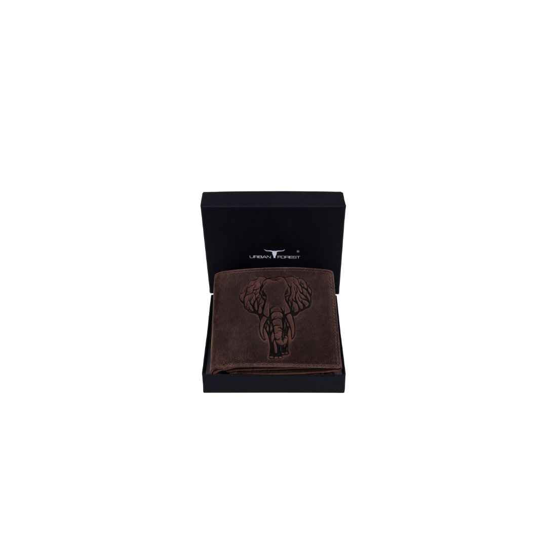 URBAN FOREST Mastodon Vintage Brown Leather Wallet for Men