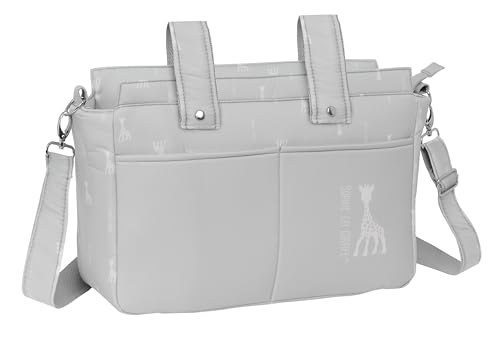 Sophie LA Girafe Mum - Bag Adaptable to Prams, Comfortable and Versatile, Quality and Durability, 46 x 15 x 26 cm, Stone Grey, Stone Grey, Estándar, Casual, stone grey, Estándar, casual