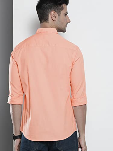 Image of The Indian Garage Co Men Slim Fit Solid Full Sleeves Cutaway Collar Casual Shirt